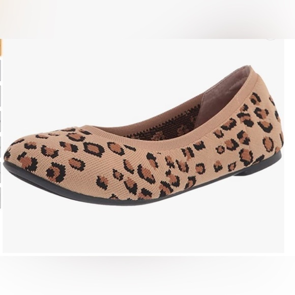 AMAZON Essentials Women's Knit Ballet Flat Leopard Print - Picture 1 of 8